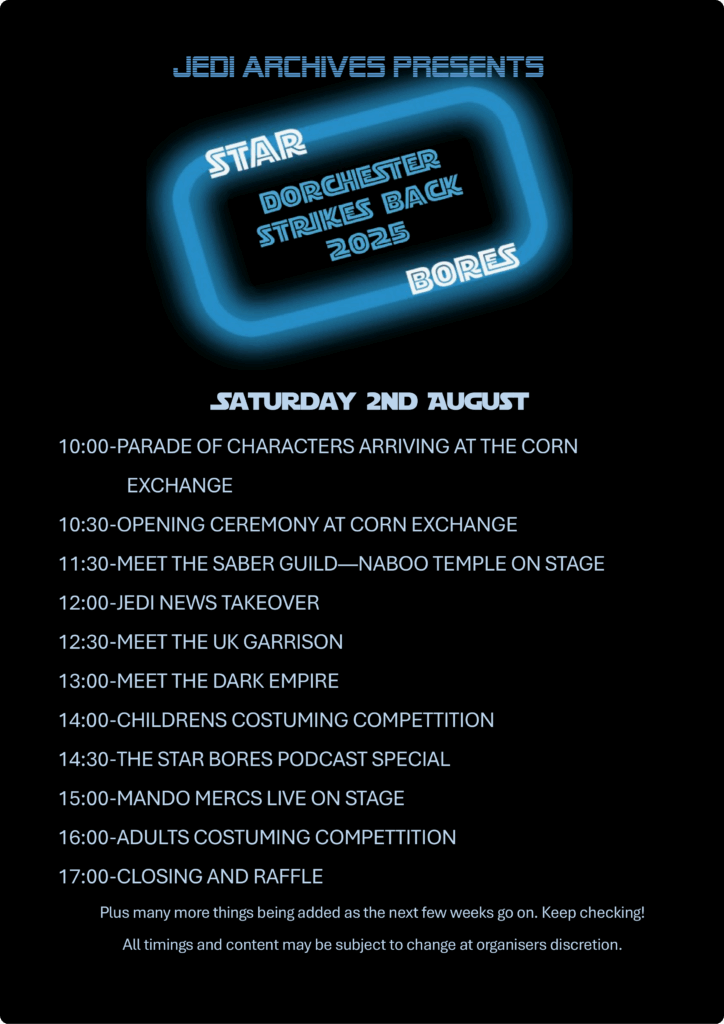 Schedule of Dorchester Strikes Back